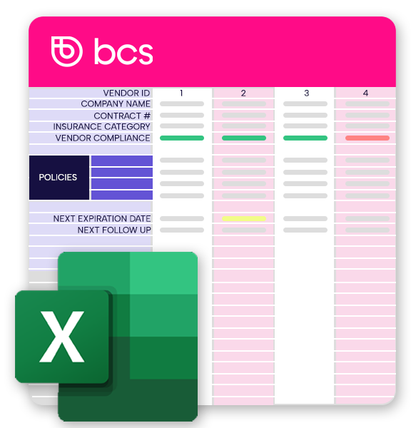 Certificate of Insurance Tracking Excel Template